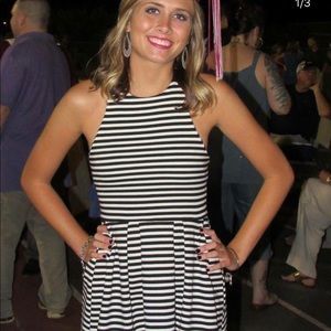 Little black {striped} dress